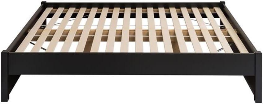 Prepac Select 4 Post Queen Platform Bed in Deep Black