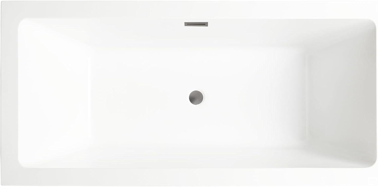 Elena 59" x 30" Freestanding Soaking Acrylic Bathtub