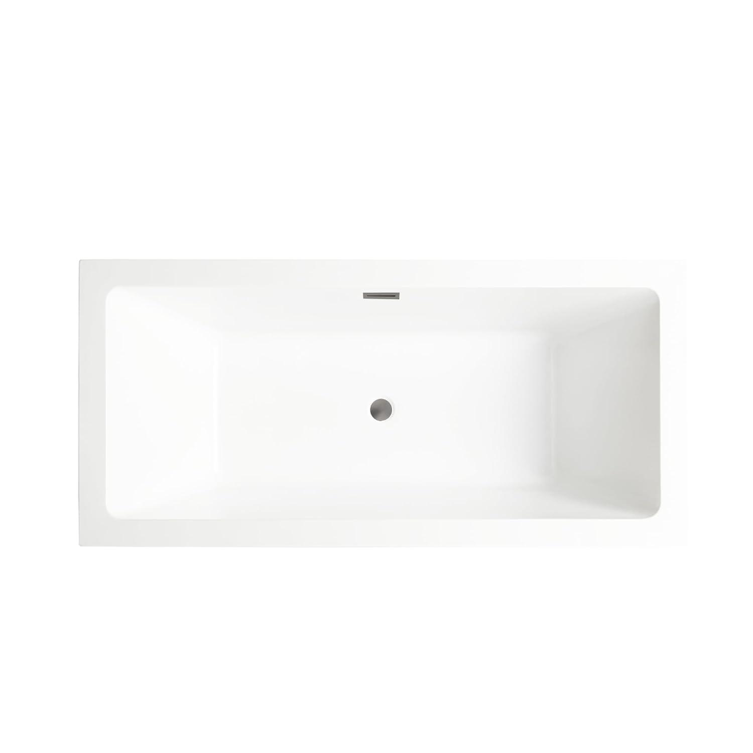 Elena 59" x 30" Freestanding Soaking Acrylic Bathtub