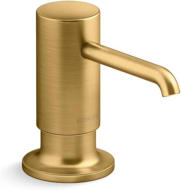 Vibrant Brushed Moderne Brass Soap and Lotion Dispenser