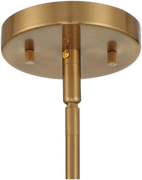 Soft Gold and Matte White Mini Drum Pendant Light