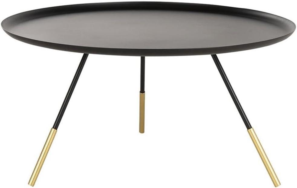 Orson Coffee Table with Metal Gold Cap - Black/Gold - Safavieh