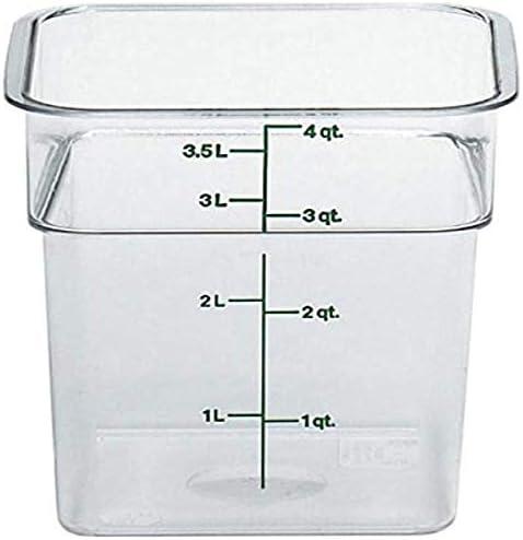 Cambro Clear 4QT Square Food Container 4SFSCW135