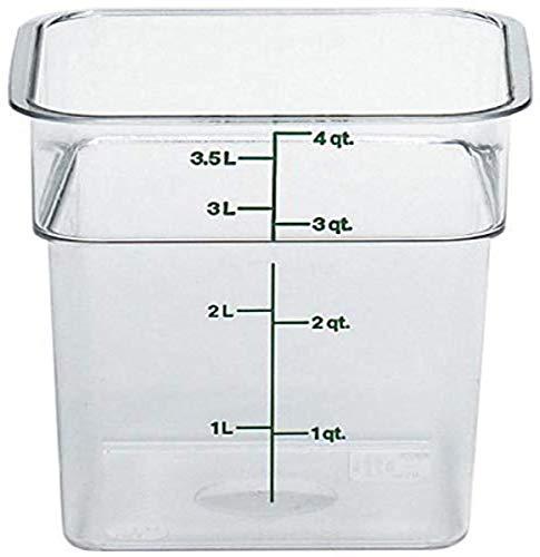 Cambro Clear 4QT Square Food Container 4SFSCW135