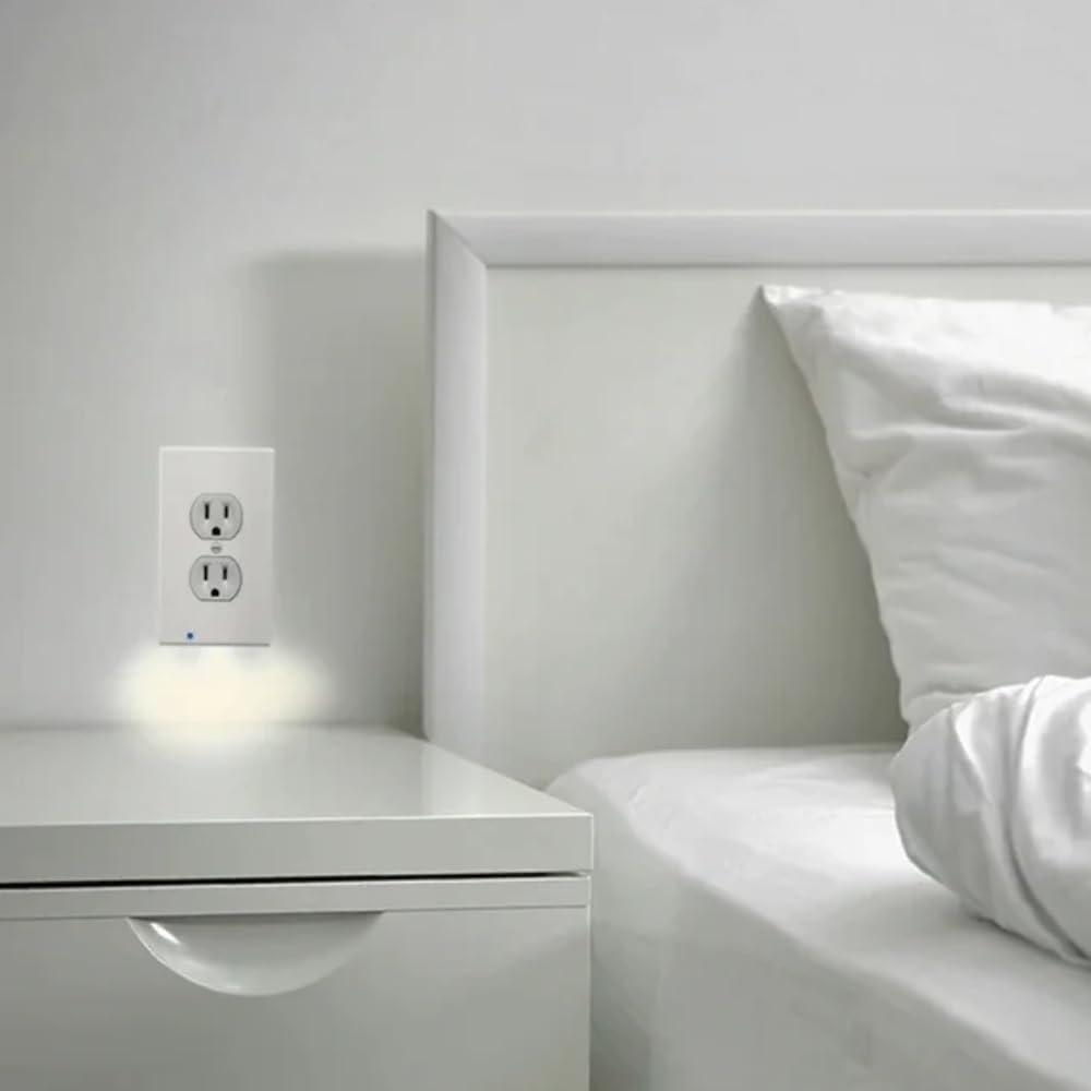 Outlet Cover Duplex Wall Plate LED Night Light