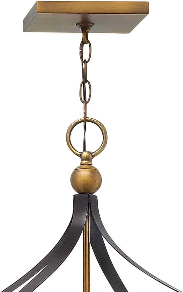 Hinkley 8-Light Two-Tier Open Frame Foyer Chain-Hung Rectangle Chandelier