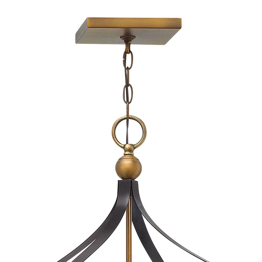 Hinkley 8-Light Two-Tier Open Frame Foyer Chain-Hung Rectangle Chandelier