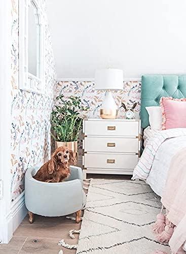 HomePop Decorative Pet Bed Curved Mini Love Seat for Small Dog (18" x 22" x 12")