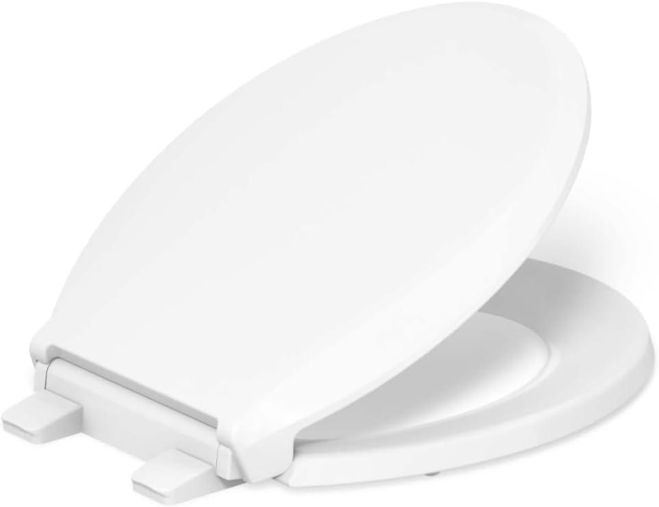 Kohler Cachet Round-Front Toilet Seat with Quiet-Close Lid and Seat and Grip-Tight Bumpers K-4639-RL-0