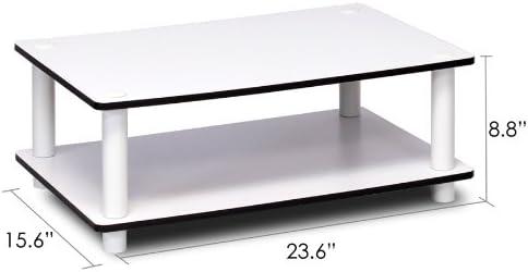 Furinno 11173 Just 3-Tier No-Tools Coffee Table, White