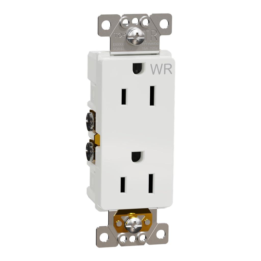 X Series 15-Amp White Tamper Resistant Decorator Outlet