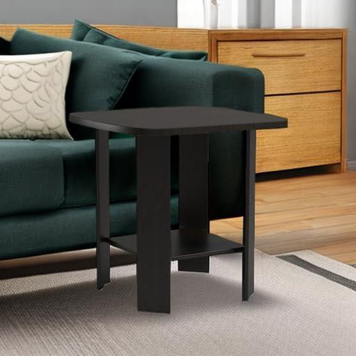 Furinno Simple Design End Table, 2-Pack, Espresso