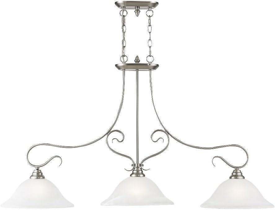 Livex Lighting Coronado 3 - Light Island Pendant Light in  Brushed Nickel