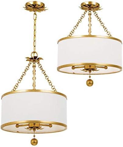 Crystorama Lighting Broche 3 - Light Chandelier in  Antique Gold