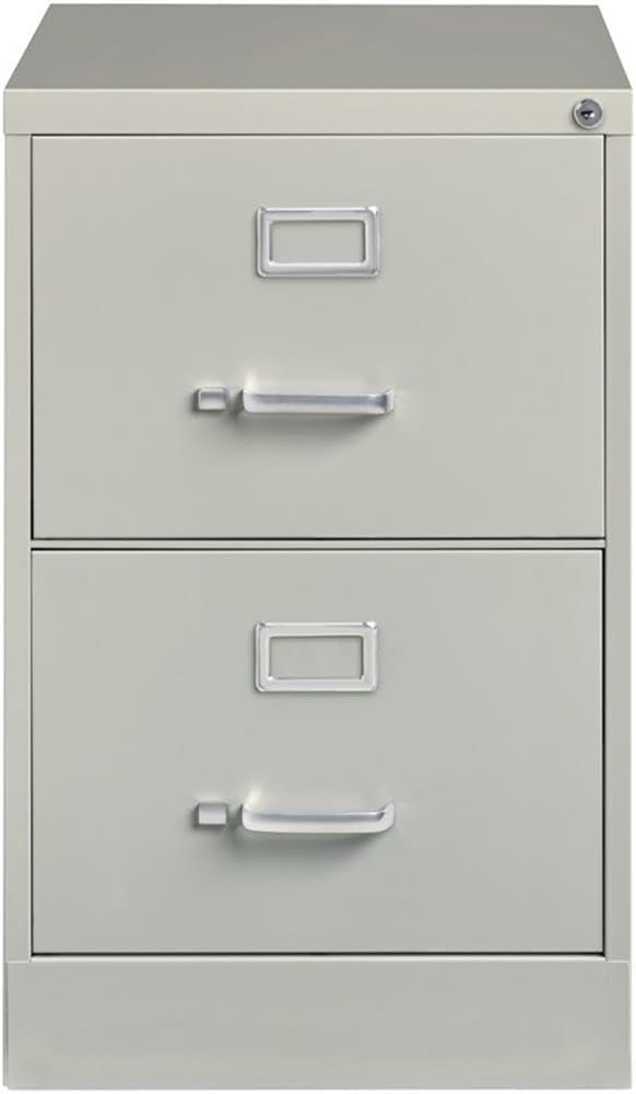 Scranton & Co 26.5" 2-Drawer Modern Metal Vertical File Cabinet in Light Gray