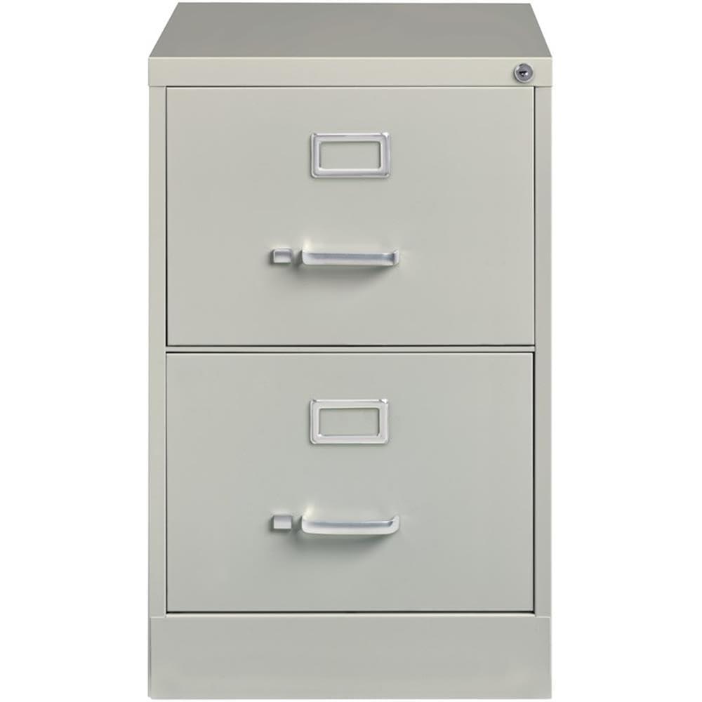 Scranton & Co 26.5" 2-Drawer Modern Metal Vertical File Cabinet in Light Gray