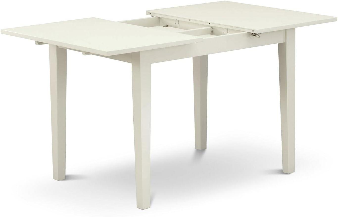 Linen White Extendable Wood Dining Table