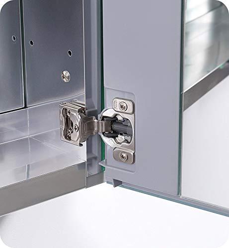 Senza Recessed/Surface Mount Rectangular Frameless Bathroom Medicine Cabinet