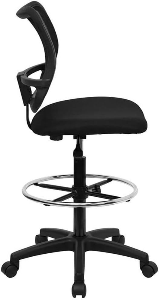 Flash Furniture Elaine Mid-Back Black Mesh Drafting Chair