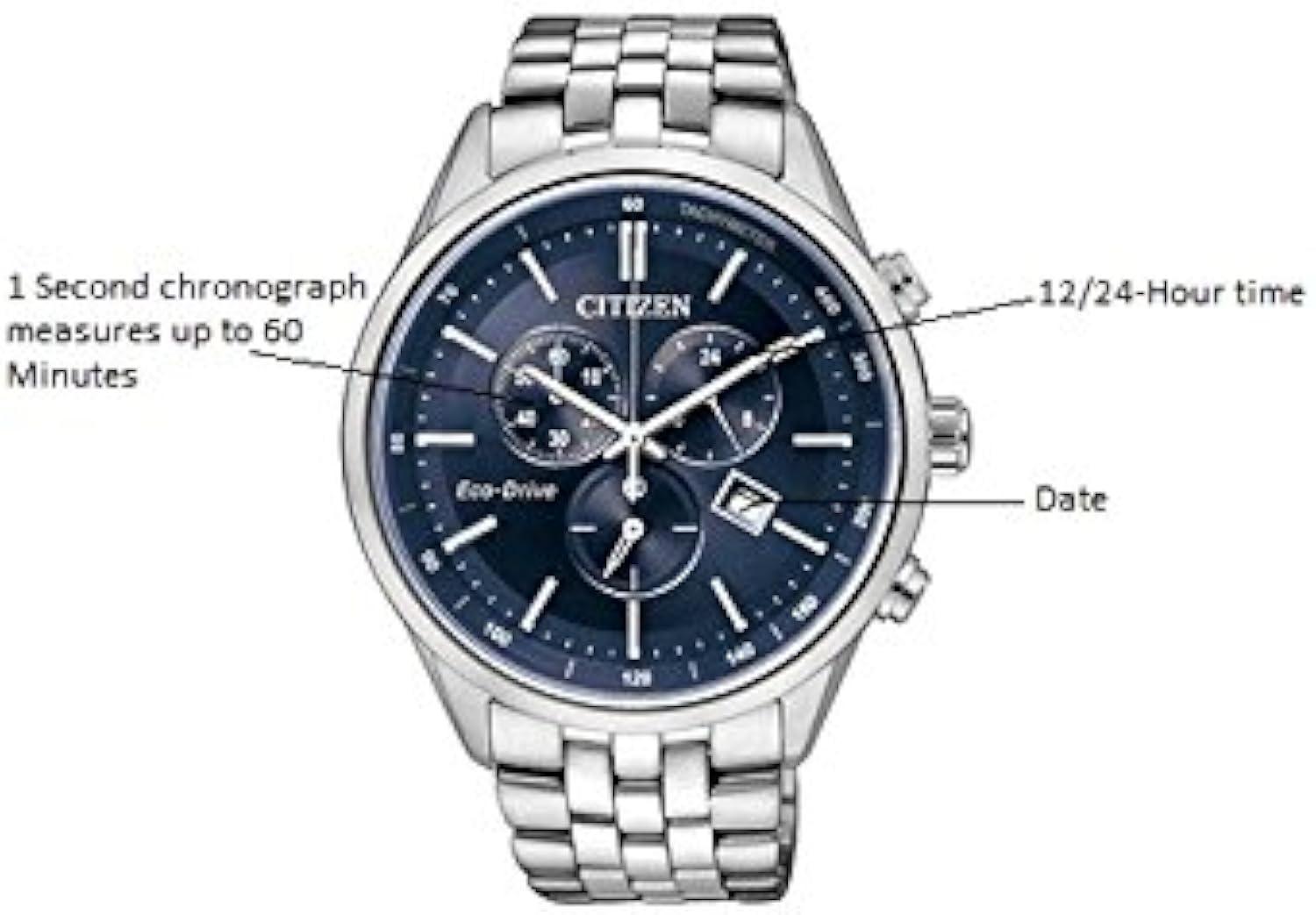 Citizen Men's Eco-Drive Chronograph Stainless Steel Watch AT2141-52L