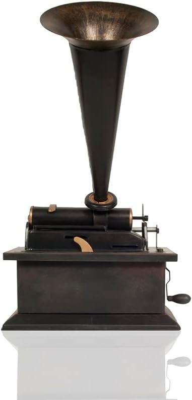 Vintage Brown Iron 1901 Edison Standard Model A Phonograph Replica