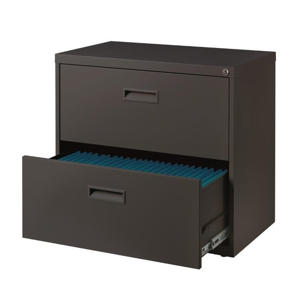 Hirsh 30 inch Wide 2 Drawer Lateral File Cabinet for Home or Office, Charcoal