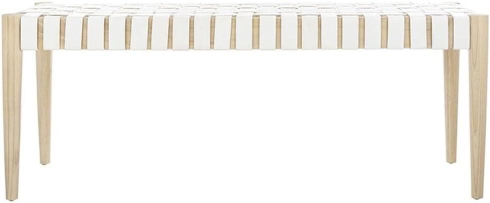 Orin 47" Woven Leather Bench