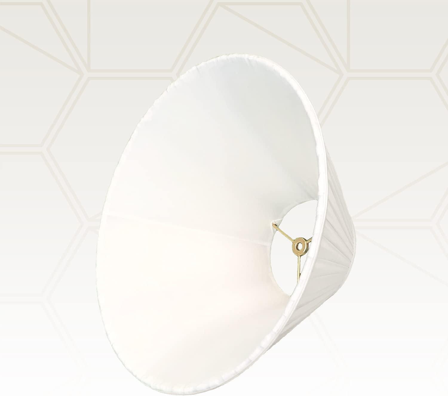 Royal Designs 18" Coolie Empire Side Pleat Lamp Shade White