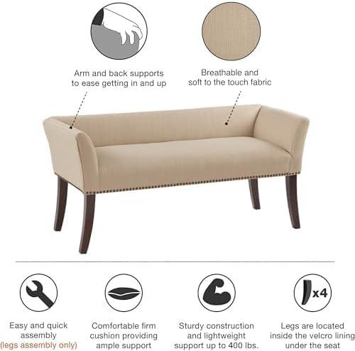 Madera Accent Bench Cream
