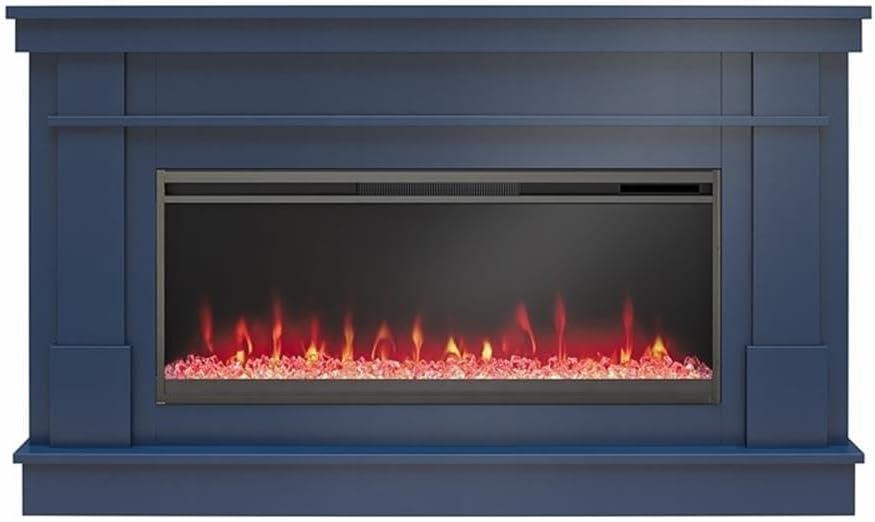 Waverly Wide Mantel with Linear Electric Fireplace