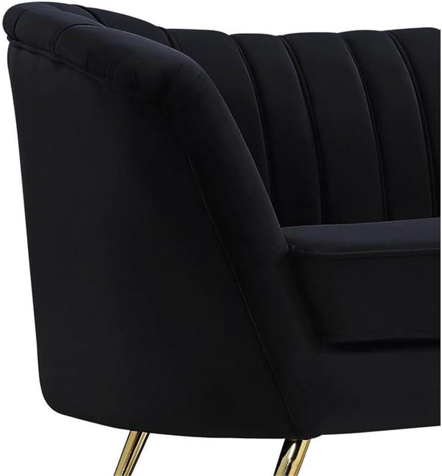 Meridian Furniture Margo Black Velvet Sofa