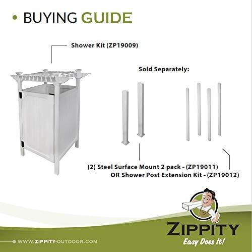 7.395 ft. x 3 ft. Vinyl Hampton Premium Outdoor Shower Enclosure Kit-(Unassembled 3-Box Unit)