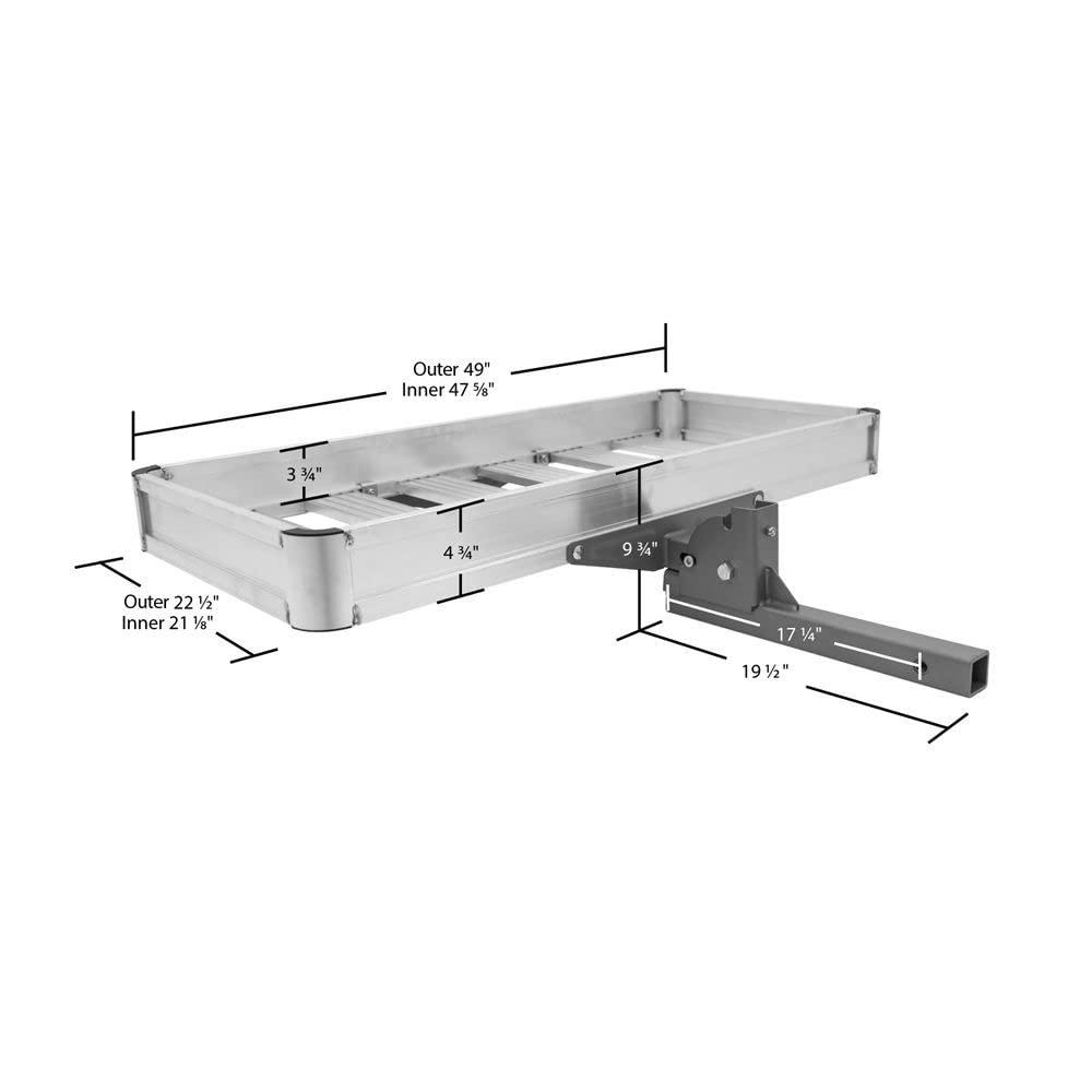 Elevate Outdoor Folding Aluminum Tray Premium Cargo Carrier - 50in