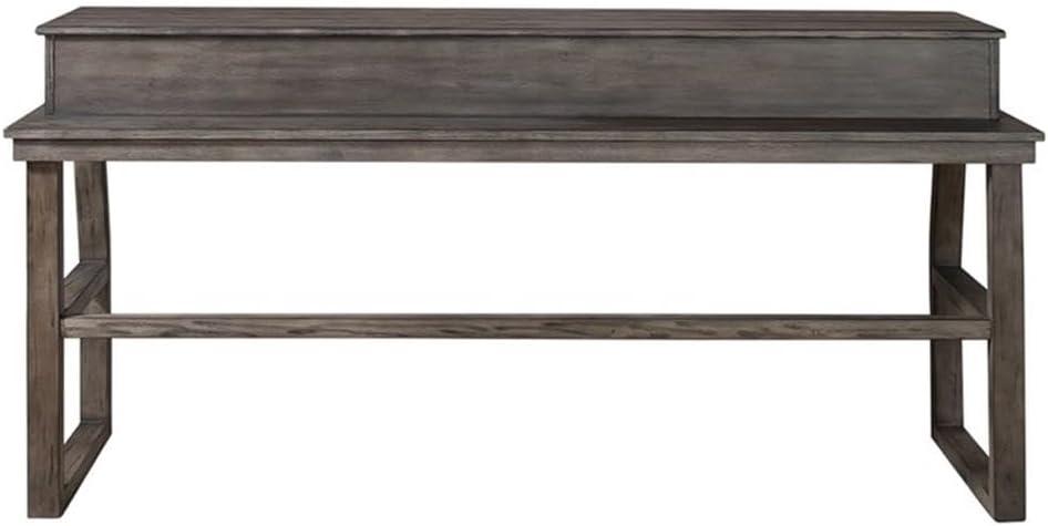 Hayden Way Gray Wash Wood and Metal Console Bar Table