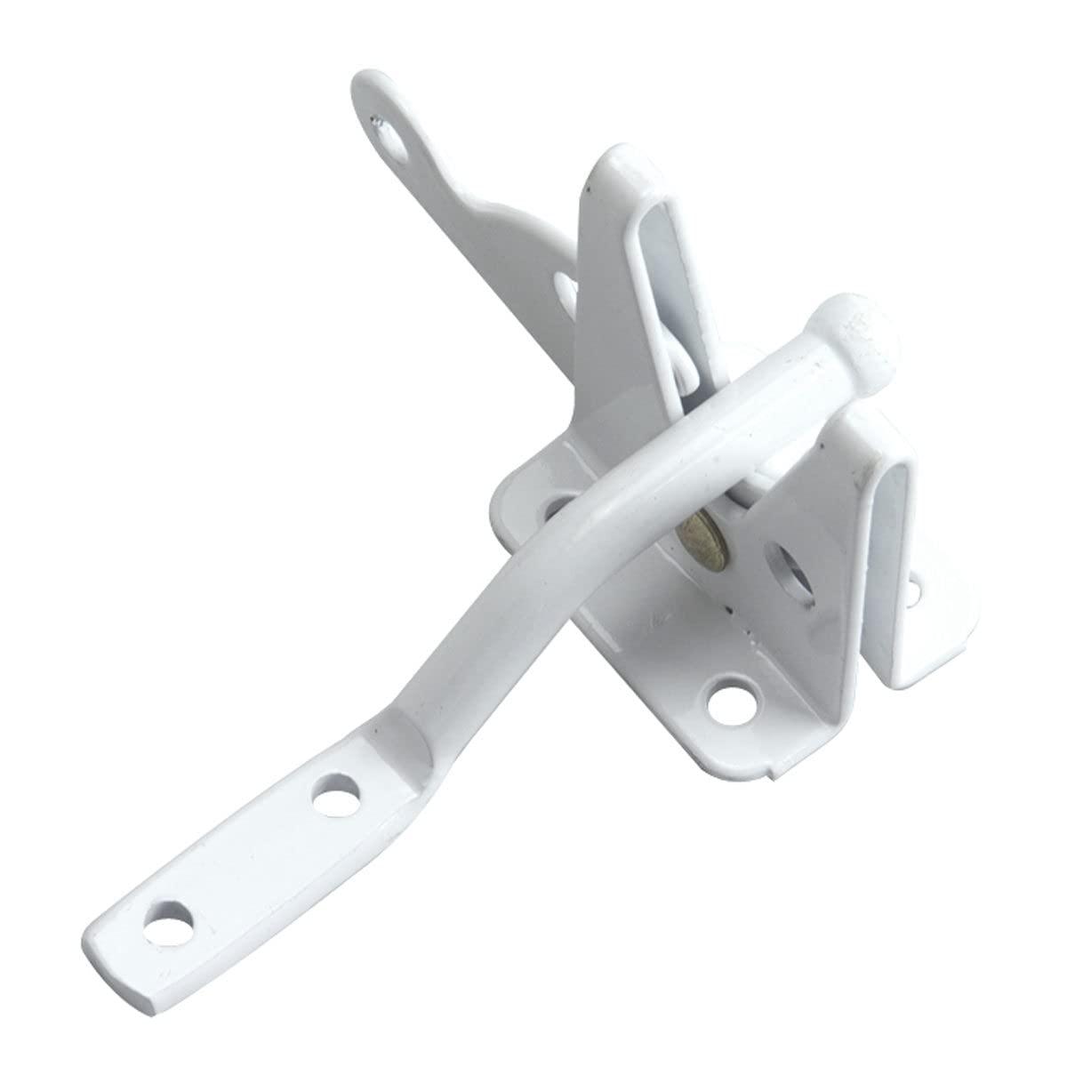 Richelieu 301-R 4-7/8" Long Single Sided Automatic Gate Latch - White