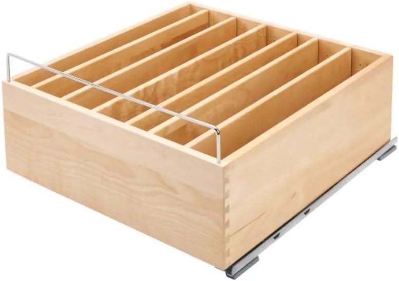 Wood Base Cabinet Pullout Casserole Dish W/ Soft-Close