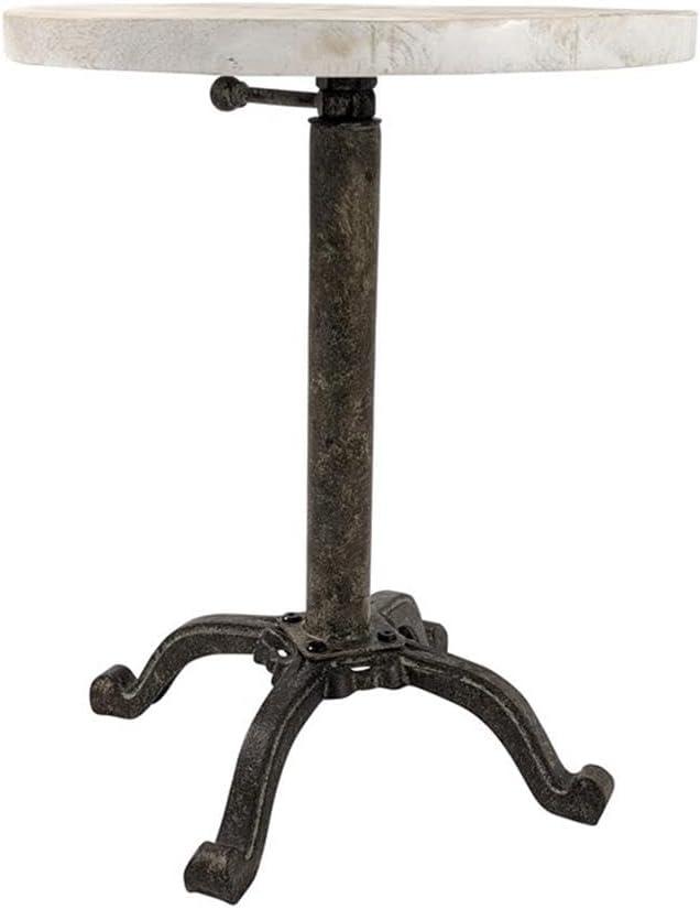 Carolina Living Colton Adjustable Vintage Table Natural Driftwood/Aged Iron: Mango Wood, Iron Frame, 30 Day Warranty