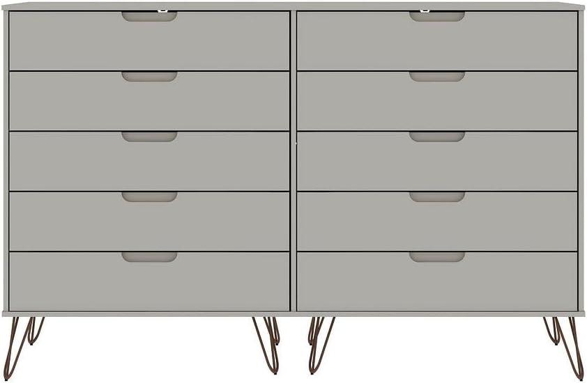 Rockefeller 10 Drawer Double Tall Dresser - Manhattan Comfort