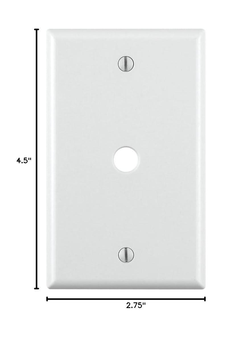 PHONE/CABLE WALPLT 1G WH (Pack of 25)