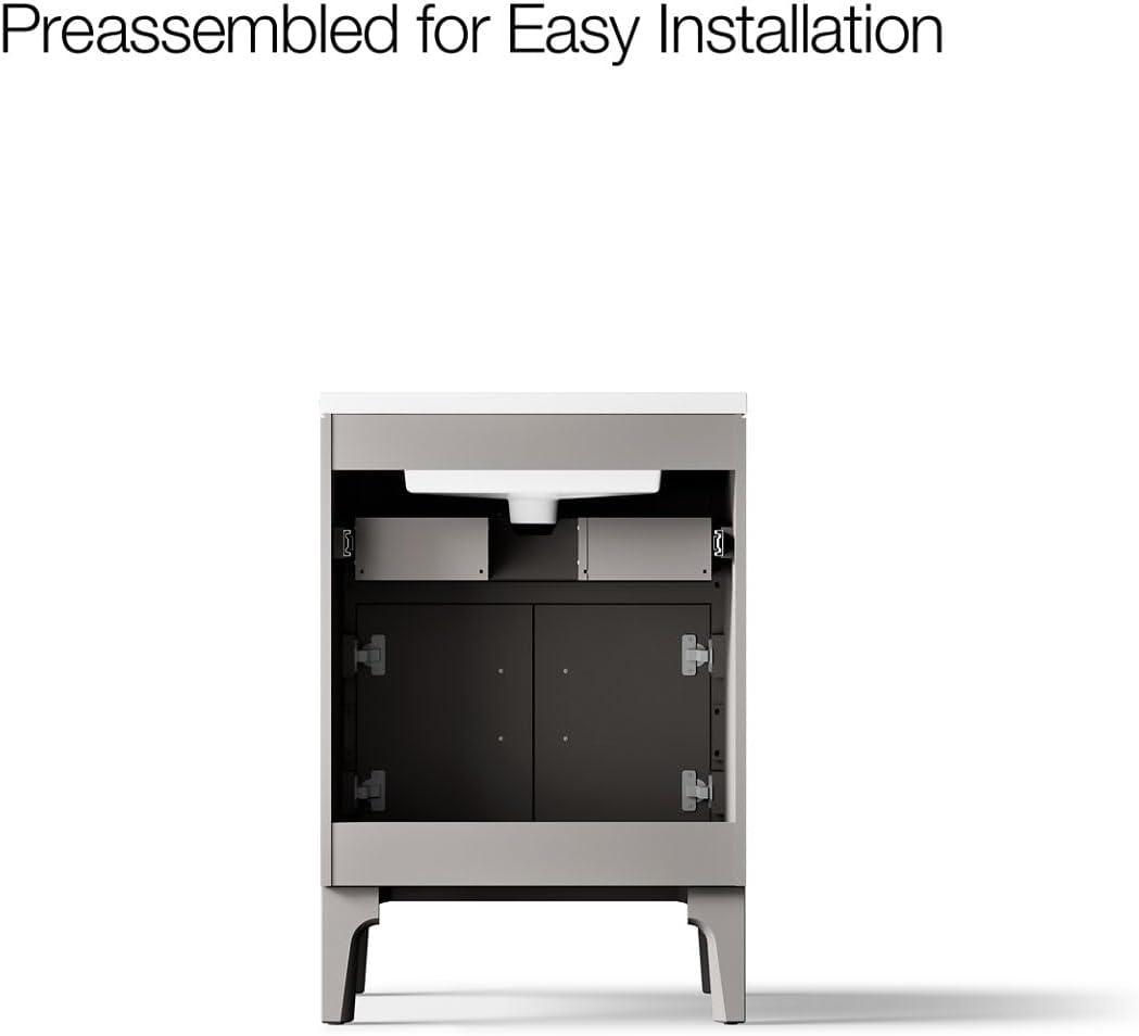 Seer 24" Freestanding Single Bathroom Vanity Cabinet with Sink and Quartz Top