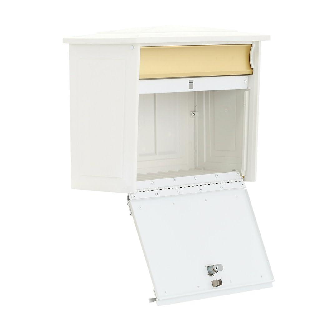 Architectural Mailboxes Mailsafe Locking, Plastic, Medium, Wall-Mount Mailbox in White