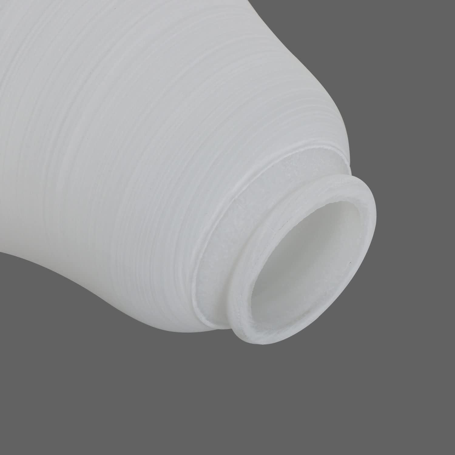 2 Pack White Frosted Spiral Textured Glass Lamp Shades, Bell Shaped Light Fixture Replacement Globe or Cover with 2-1/8-Inch Fitter for Ceiling Fan Light Chandelier Wall Sconce G0075