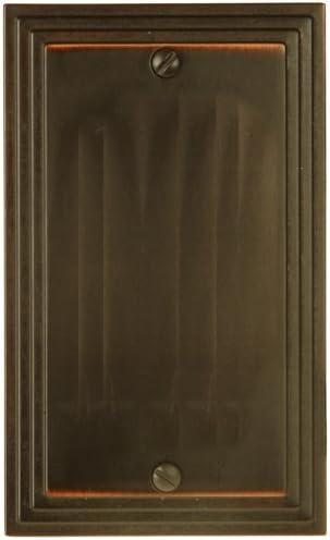 Amerelle 84BVB Steps Wallplate, 1 Blank, Cast Metal, Aged Bronze, 1-Pack