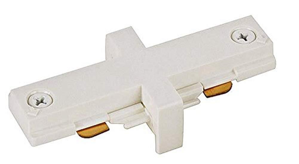 White Aluminum Miniature Straight Track Connector