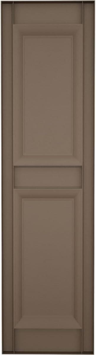 Builders Edge, TailorMade Two Equal Panels, Raised Panel Shutters, Includes Matching Installation Spikes (Per Pair) | Wayfair
