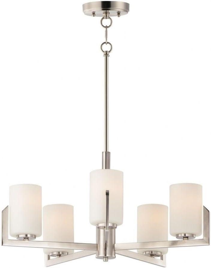 21286SWSN-Maxim Lighting-Dart-Five Light Chandelier-26 Inches wide by 13.5 inches high-Satin Nickel Finish -Traditional Installation