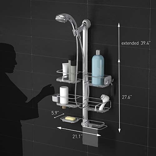 Simplehuman Adjustable Shower Caddy, Stainless Steel and Anodized Aluminum