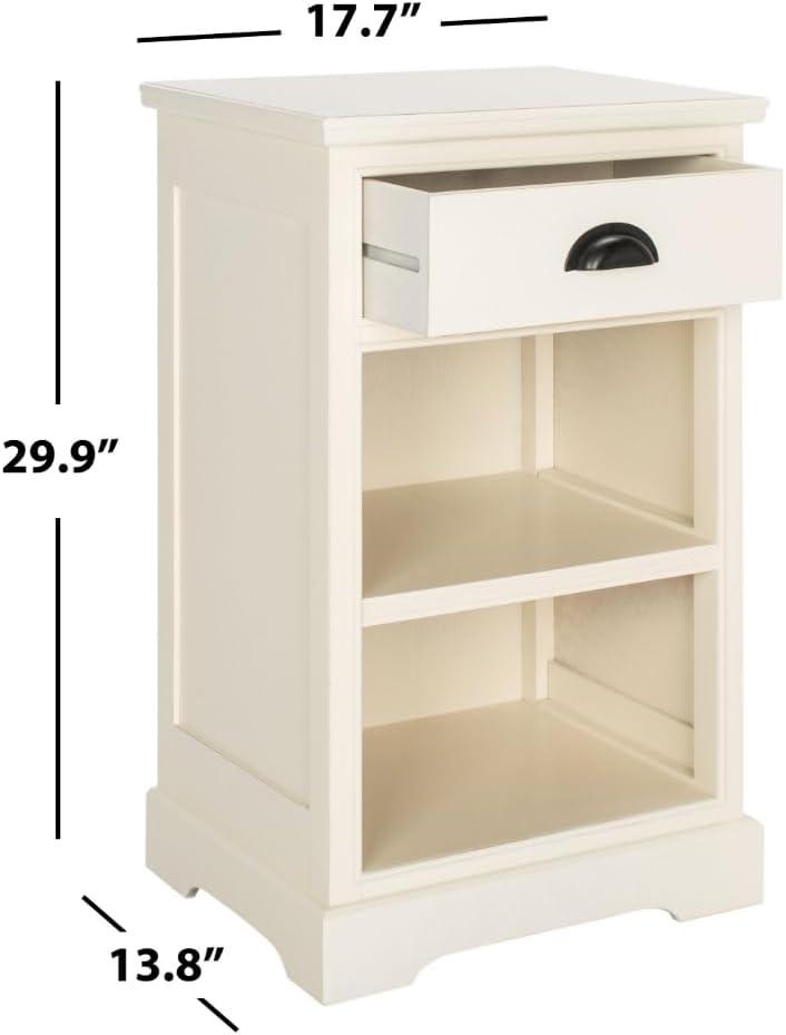 SAFAVIEH Griffin One Drawer Side Table White