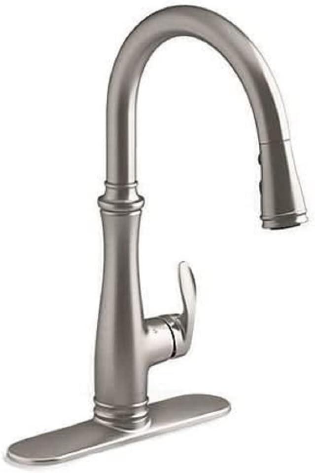 Kohler Bellera Touchless Pull Down Kitchen Faucet, Single-Handle Kitchen Sink Faucet with Three-Function Pull Down Sprayer