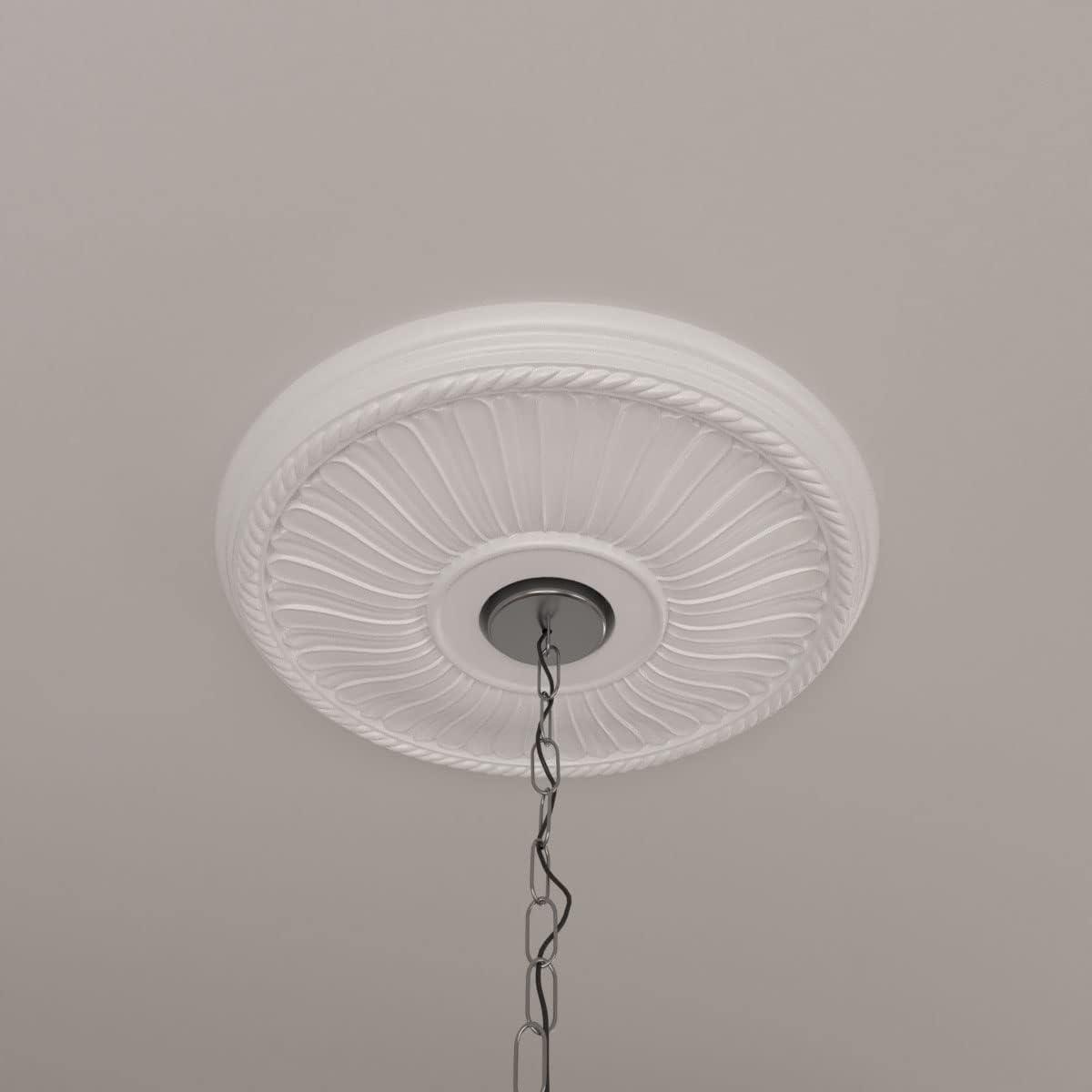 Ekena Millwork 20 1/8"OD x 3 7/8"ID x 1 7/8"P Berkshire Ceiling Medallion (Fits Canopies up to 6 3/8")